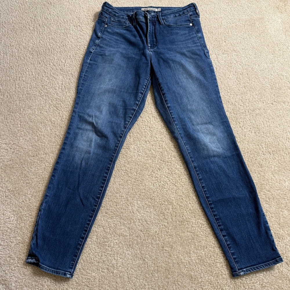 Athleta Women's Slim Straight Jeans in Dark Blue